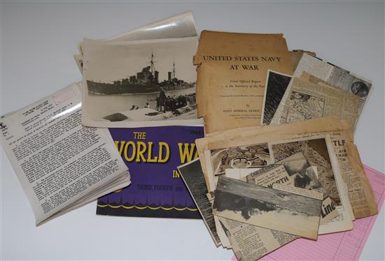 A group of WWII ephemera